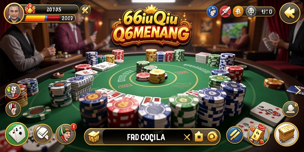 Screenshot gameplay 66MENANG yang menunjukkan serunya permainan QiuQiu.