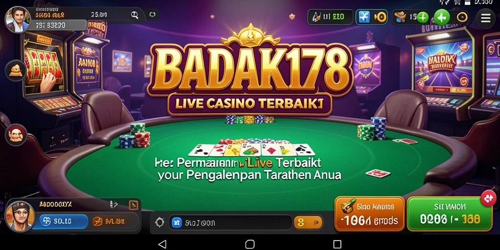 Tampilan gameplay mendebarkan di BADAK178 dengan dealer langsung.