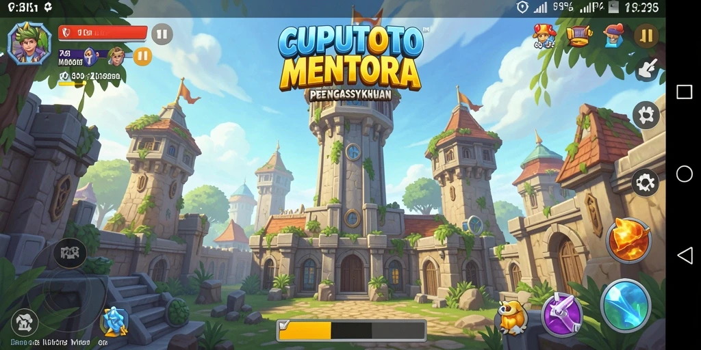 Screenshot menampilkan gameplay menarik dari CUPUTOTO Tower Defense.