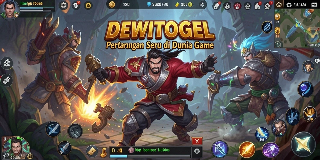 Screenshot DEWITOGEL menunjukkan aksi pertarungan mendebarkan antara karakter.