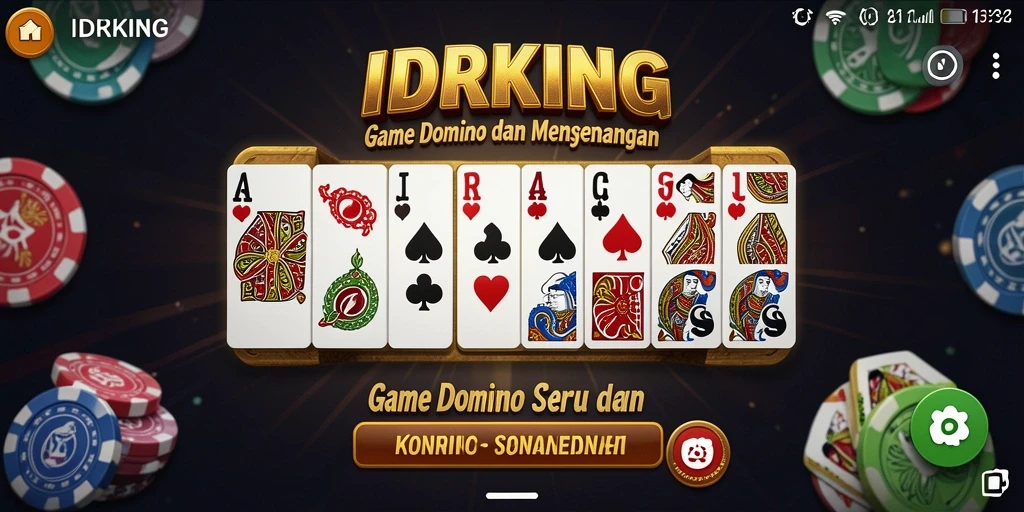 Screenshot IDRKING menampilkan gameplay Domino yang menarik dan interaktif.