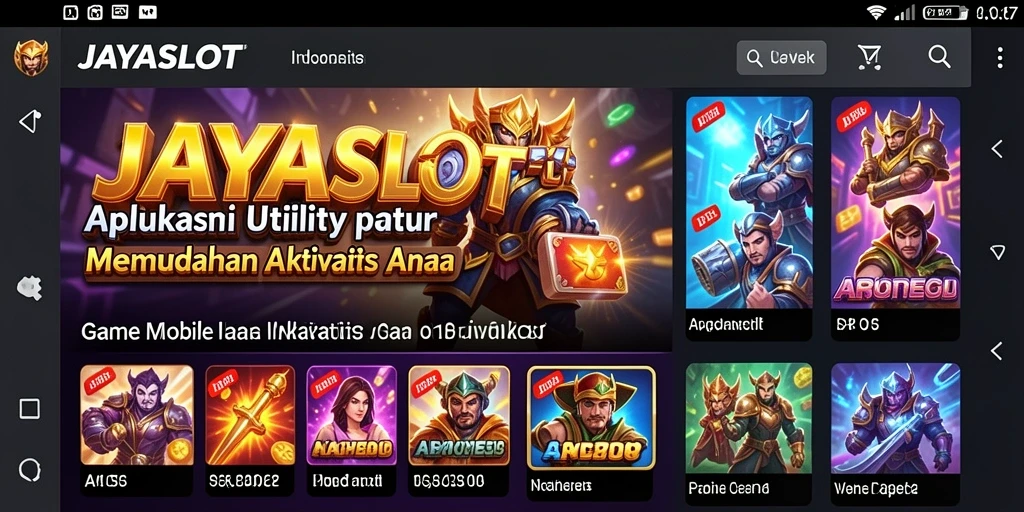 Screenshot JAYASLOT menampilkan antarmuka aplikasi yang intuitif dan mudah digunakan.