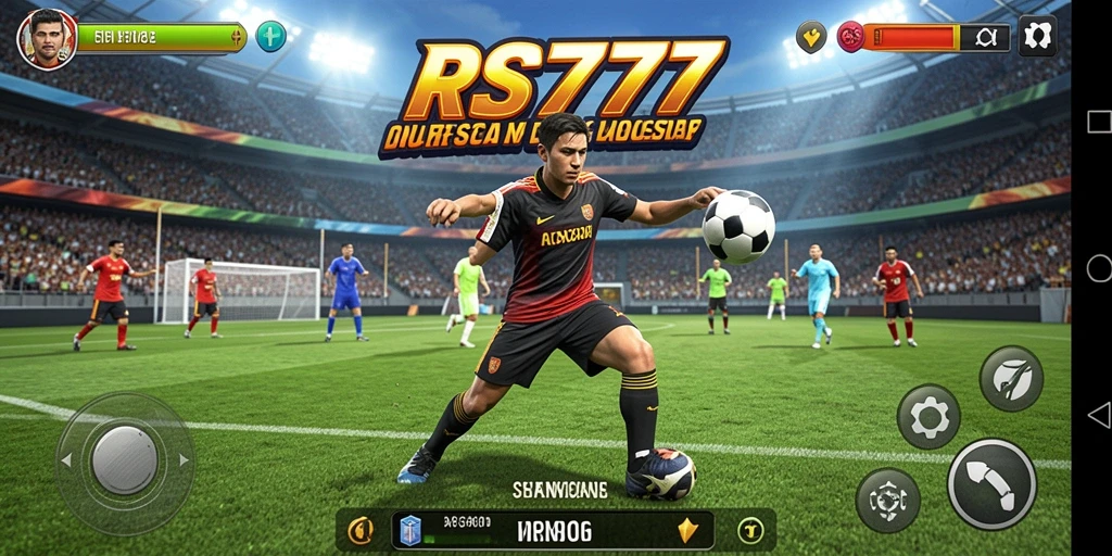 Tampilan gameplay seru RS777 dengan aksi olahraga yang mendebarkan.