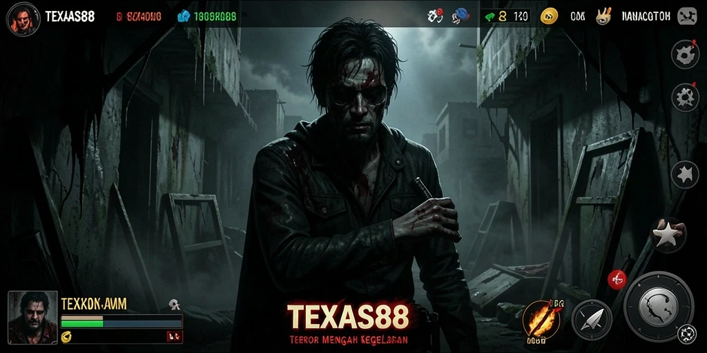 Tampilan gameplay mencekam dari TEXAS88 yang menggugah rasa takut.