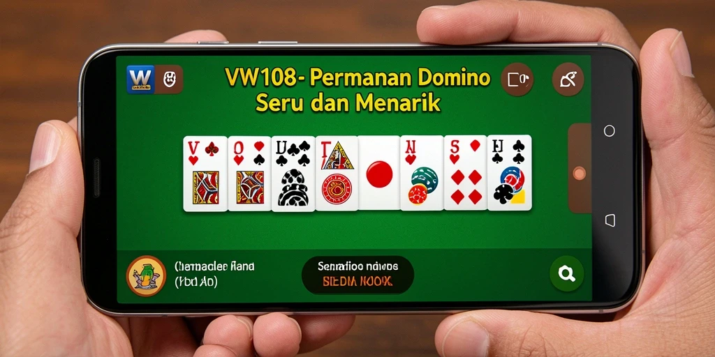 Tampilan seru saat bermain game Domino VW108 dengan teman.