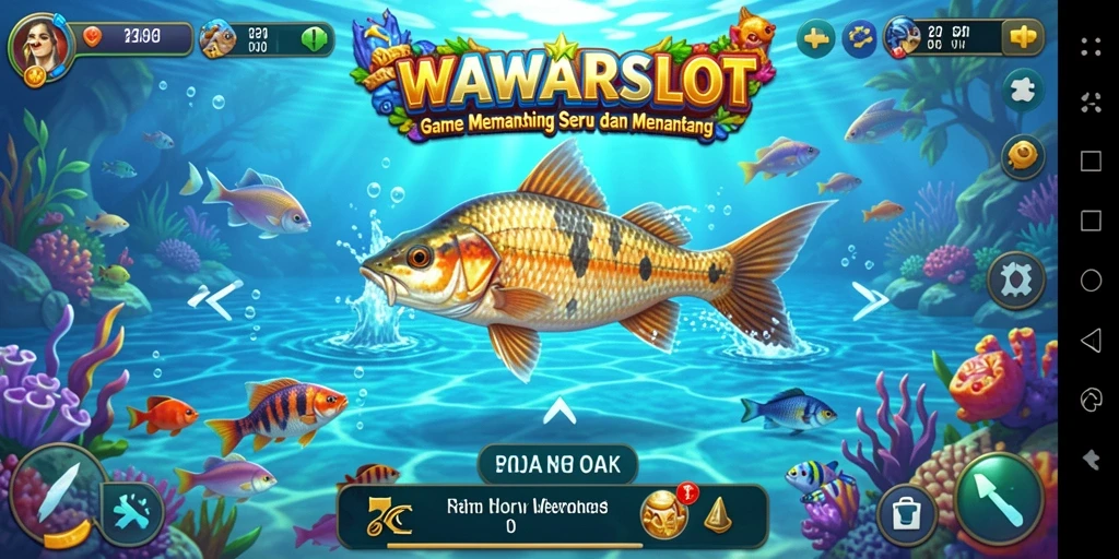 Tampilan gameplay seru saat memancing di WAWARSLOT.