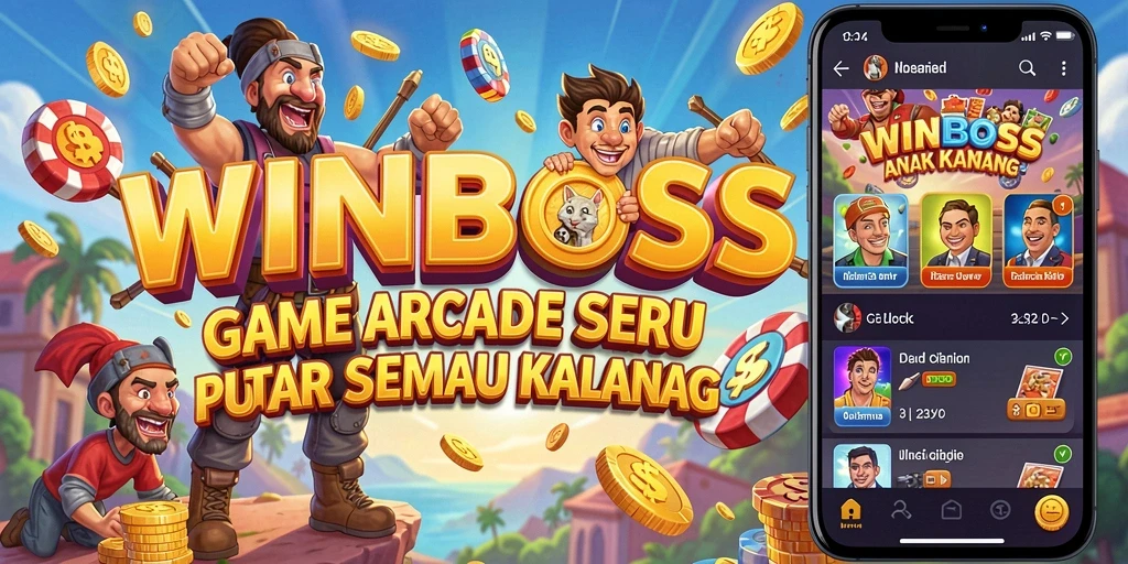 Screenshot gameplay WINBOSS menampilkan aksi seru dalam game Arcade.
